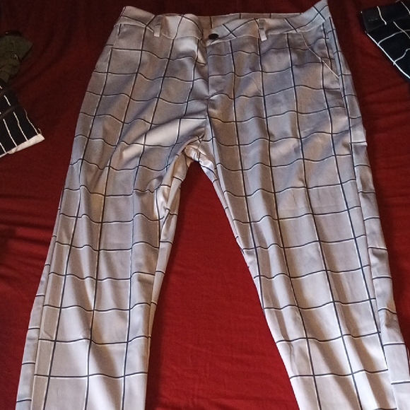 Gray Checkered Pants - Picture 1 of 4